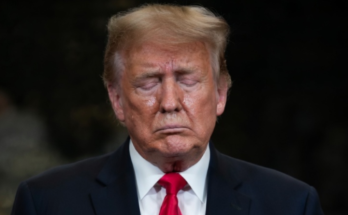 Donald Trump standing quietly in Washington DC