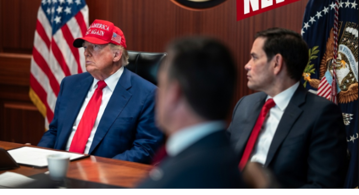 Marco Rubio speaking on Iran strikes