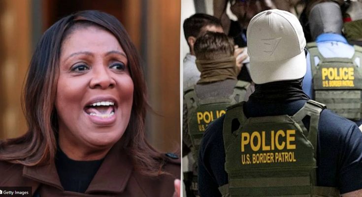 Split image showing a woman with brown hair wearing a brown coat on the left, and