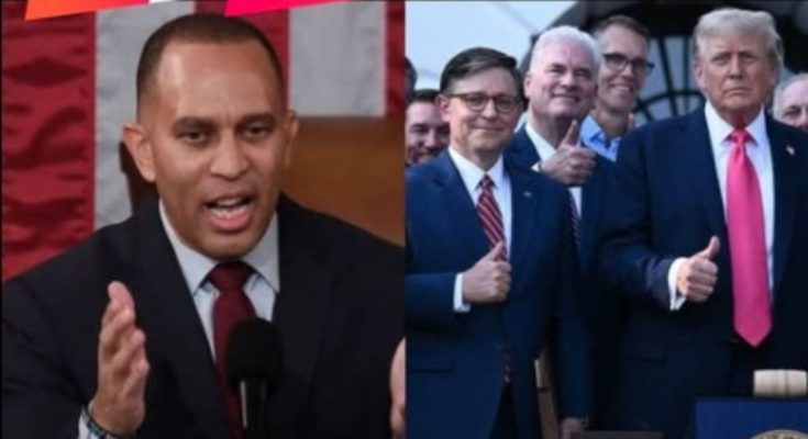 Former President Trump speaking at podium with inset image