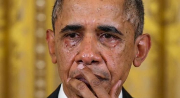 Barack Obama crying emotional