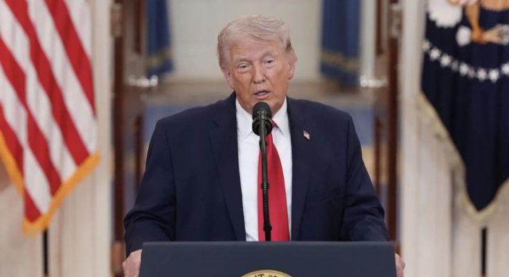 President Trump at podium