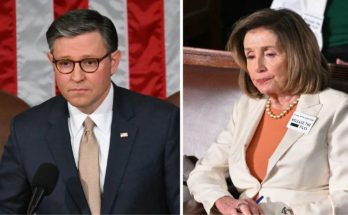 Mike Johnson and Nancy Pelosi