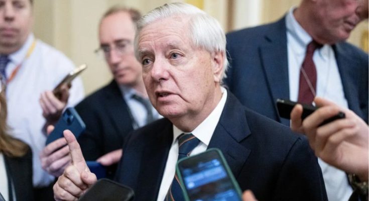 Lindsey Graham speaks to reporters