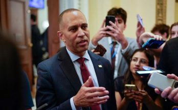 Hakeem Jeffries speaks to reporters