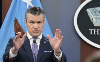 Pete Hegseth speaks at Pentagon