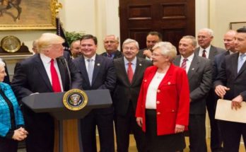 Trump with Republican lawmakers
