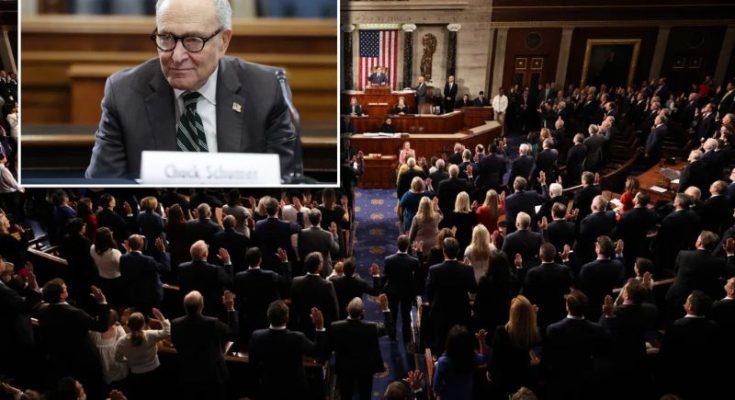 Chuck Schumer in Congress chamber