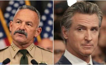Chad Bianco and Gavin Newsom