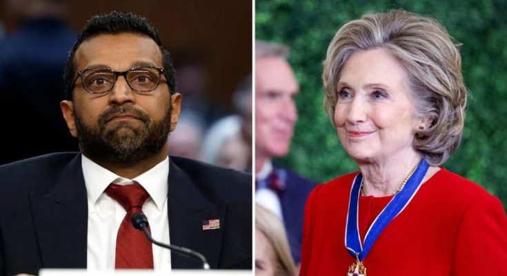 Kash Patel and Hillary Clinton