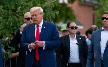 President Trump outdoors