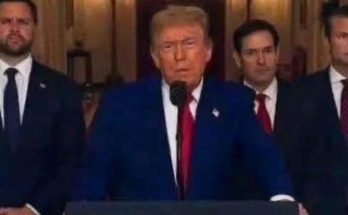 President Trump at podium