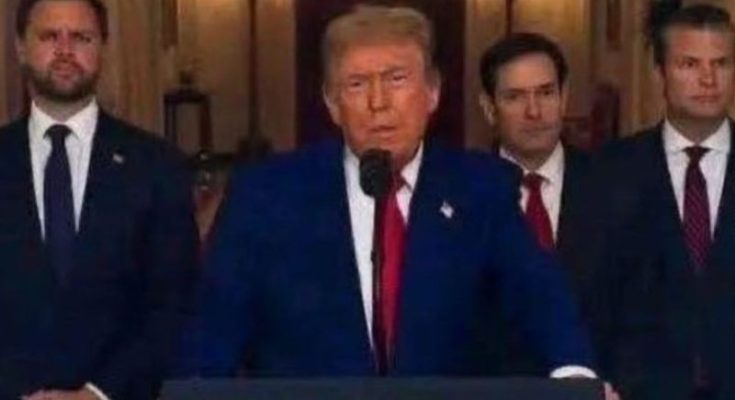 President Trump at podium