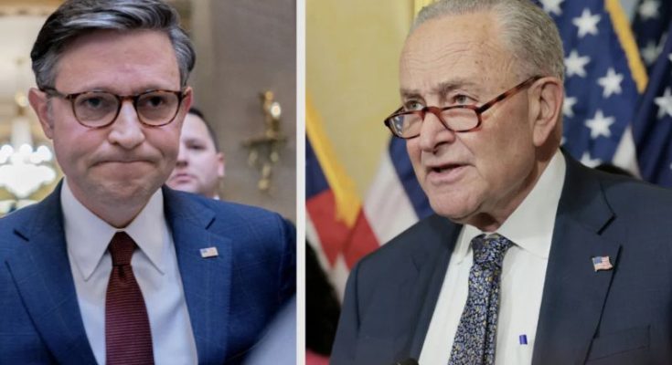 Mike Johnson and Chuck Schumer DHS shutdown