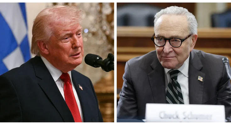Trump and Schumer in DHS funding dispute
